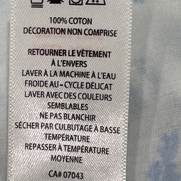 NWT, CAROLINE CONSTAS 2 Piece Cami/Shorts Woven Pajama Set, White/Blue - S - Picture 15 of 15